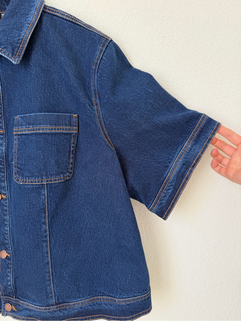 Talbots Indigo Short-Sleeve Denim Jacket Plus 2X - Picture 3 of 11